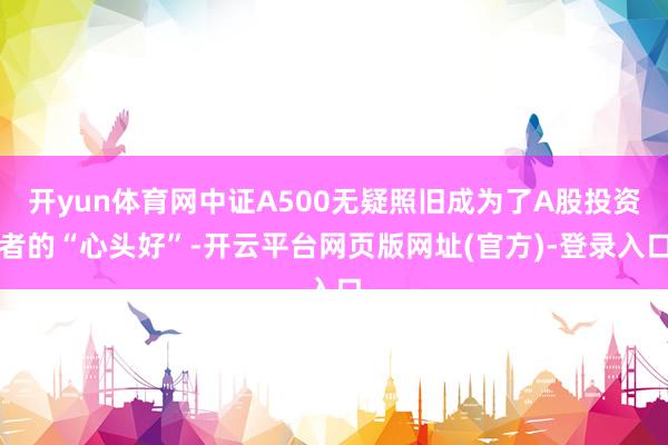 开yun体育网中证A500无疑照旧成为了A股投资者的“心头好”-开云平台网页版网址(官方)-登录入口
